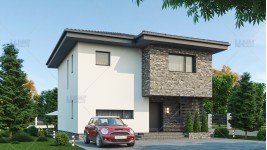 Proiect casa parter + etaj (121 mp) - Veneto